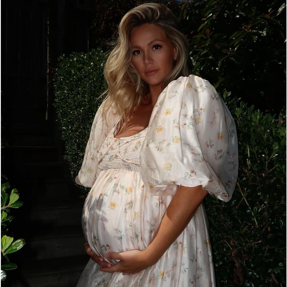 Worth Collective Harlow Maxi Dress in Tiny Yellow Floral - Bump Friendly